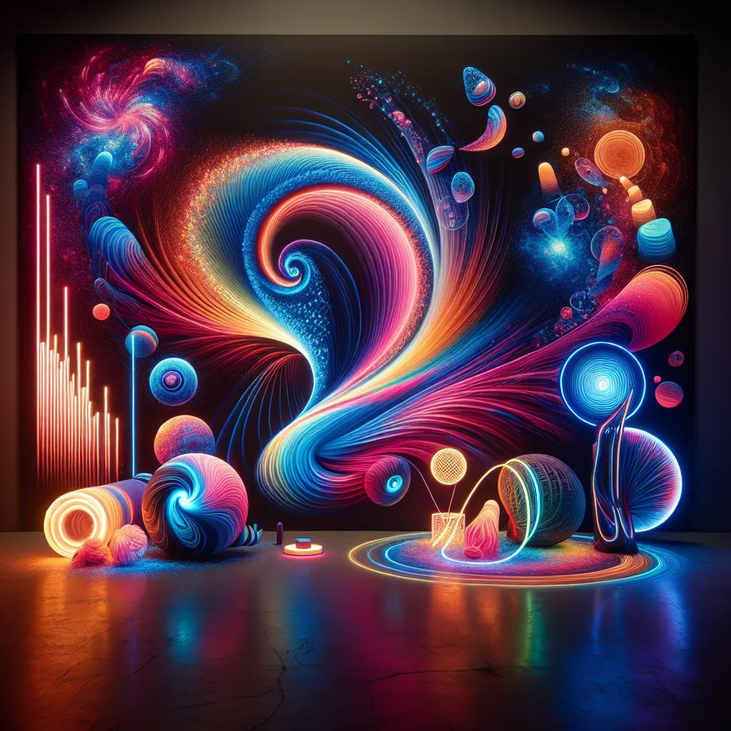 Neonowy blask w nowoczesnych podświetlanych obrazach LED